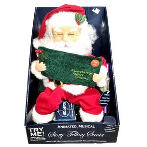PAC 2007 Animated Musical Sound Motion Story Telling Santa Christmas Decor NOS